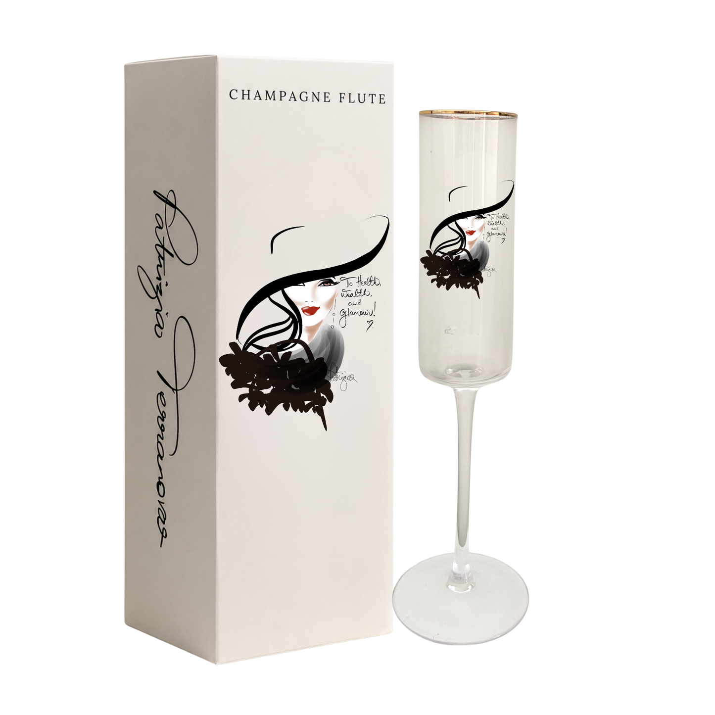 Flauta de champán Glam - UNA MUJER