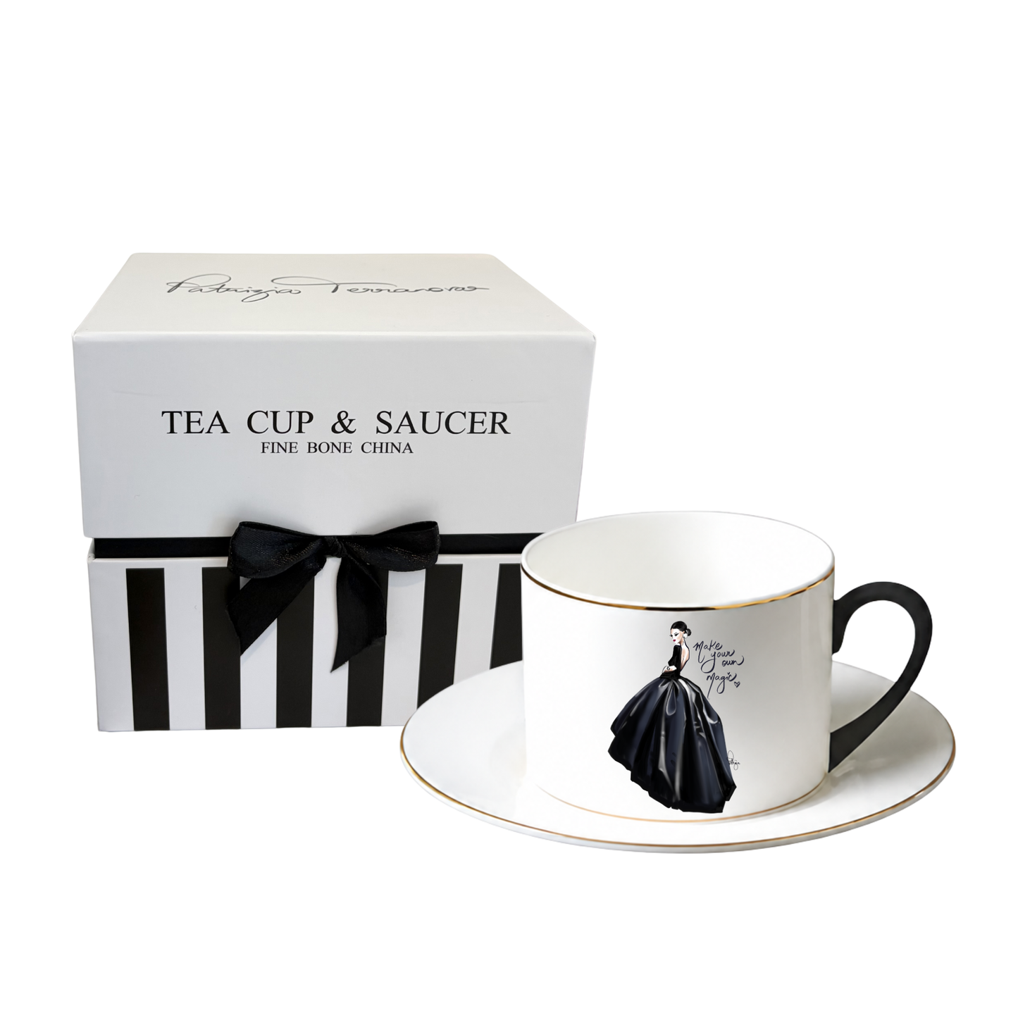 Porcelain Cup & Saucer - Make Your Own Magic