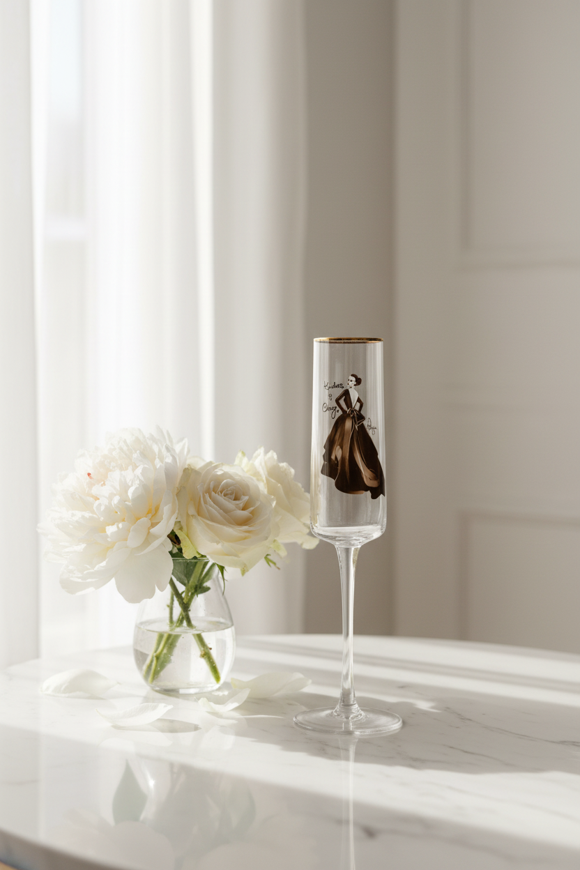 Glass Champagne Flute - Amour Empty Setting