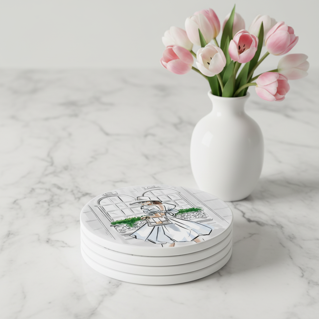 Good Vibes Coasters Stacked 60 Degree Angle