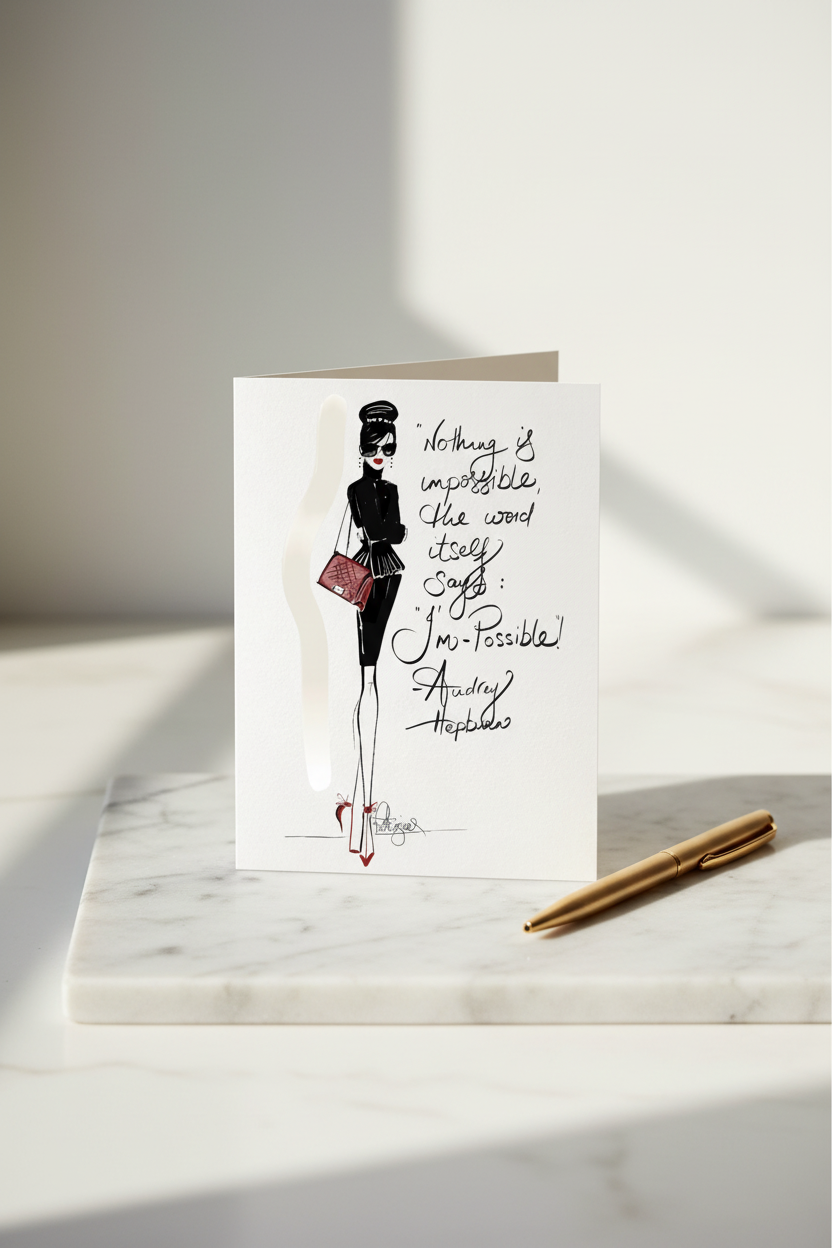 I'm-Possible Card - Marble Desk Mock-up