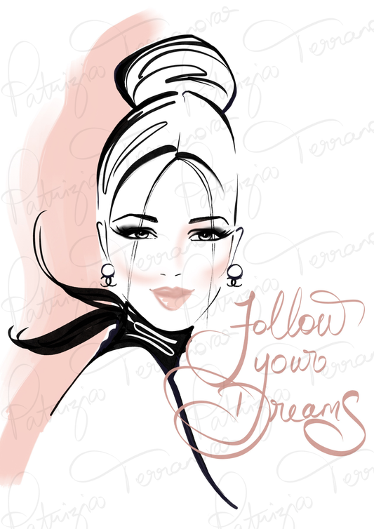 Art Print -  Follow your Dreams (blush)