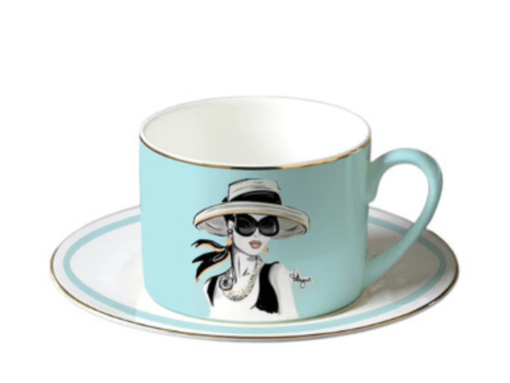 Porcelain Cup & Saucer - Very Audrey
