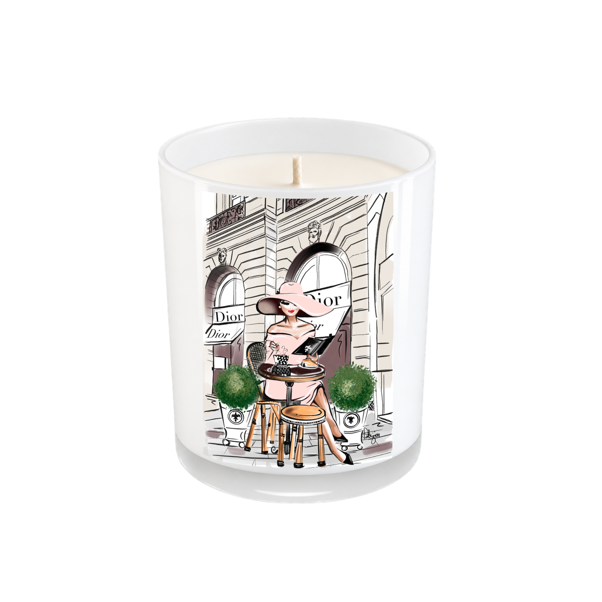 Luxury Coconut Soy Wax Candle - Cafe Dior