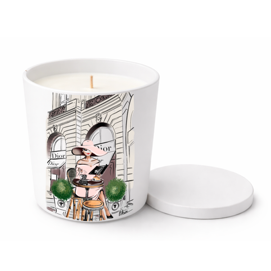 Luxury Coconut Soy Wax Candle - Cafe Dior