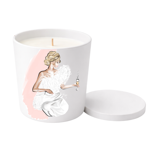 Luxury Coconut Soy Wax Candle - Strawberries & Champagne