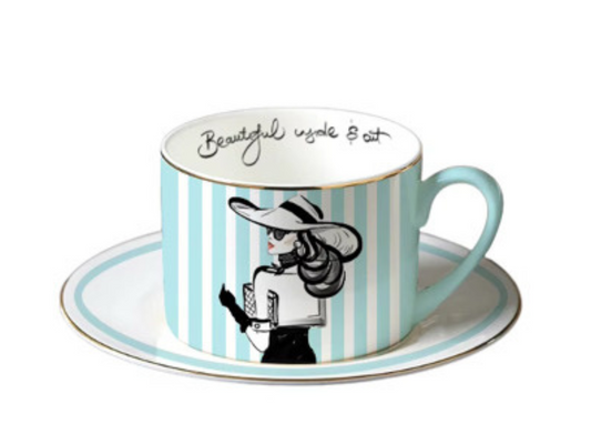 Porcelain Cup & Saucer - Beautiful Inside and Out