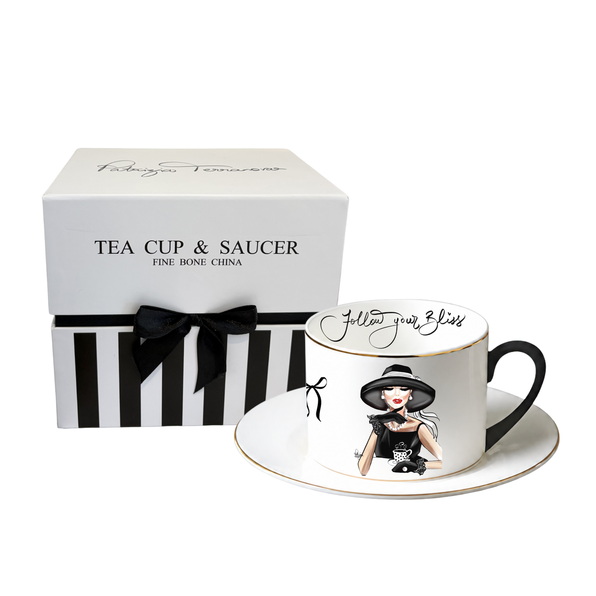 Porcelain Cup & Saucer - Breakfast at Tiffany's