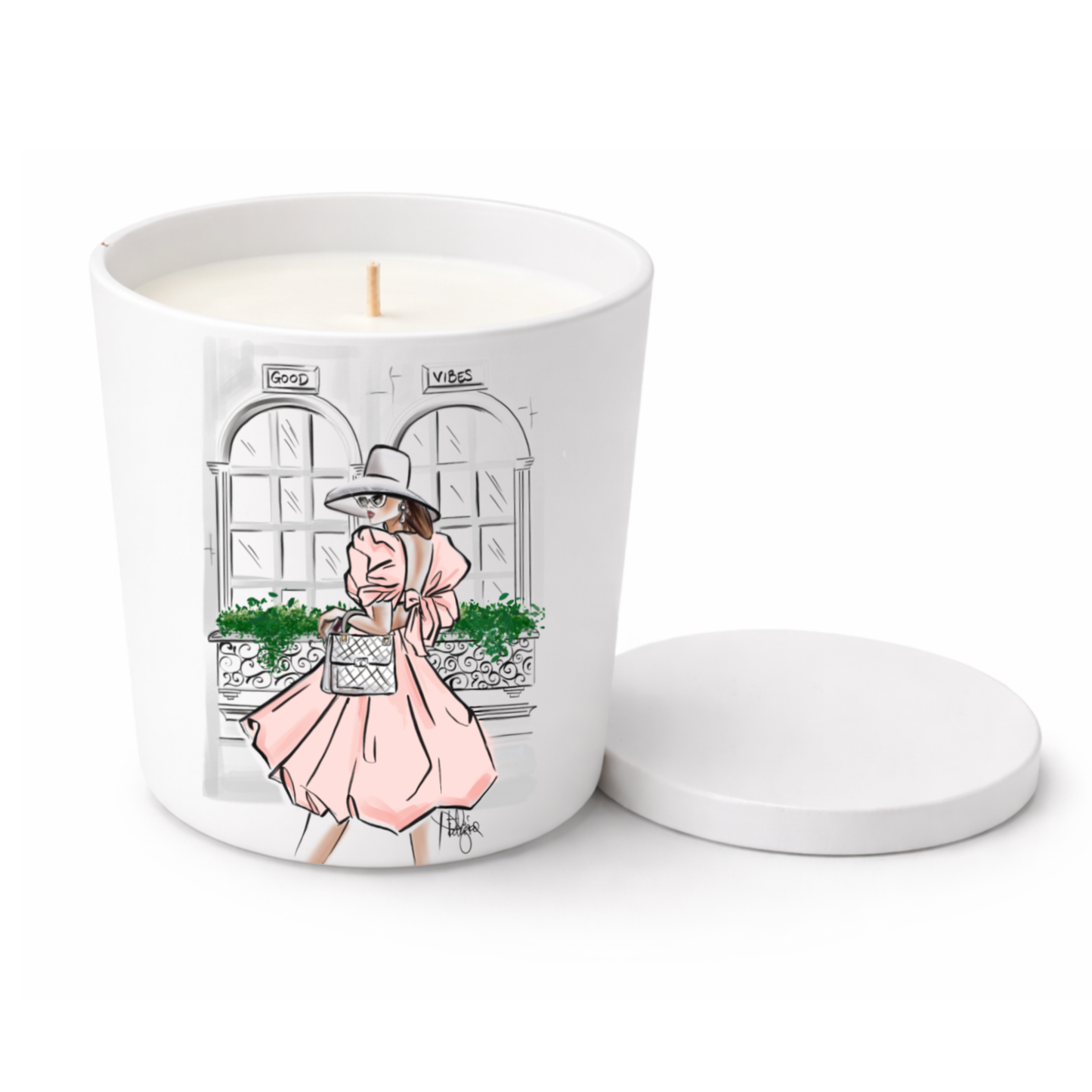 Bougie de luxe en cire de soja à la noix de coco - C'est Tres Chic