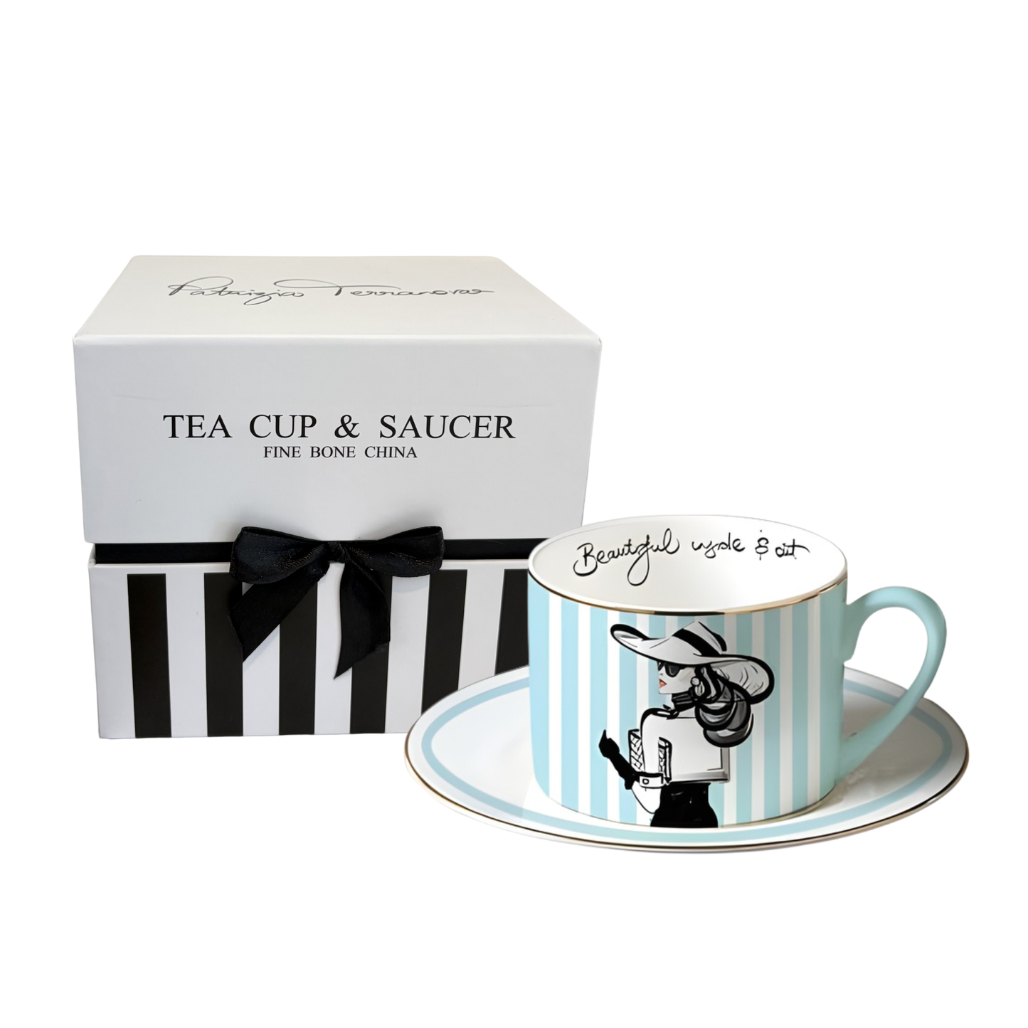 Porcelain Cup & Saucer - Beautiful Inside and Out