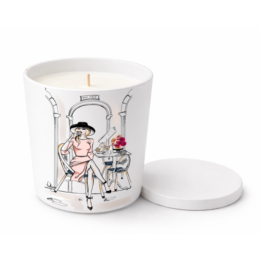 Luxury Coconut Soy Wax Candle - Coffee & Croissants