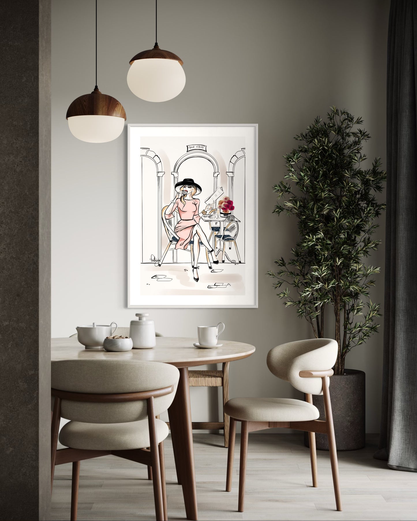 Art Print - Coffee & Croissants 2