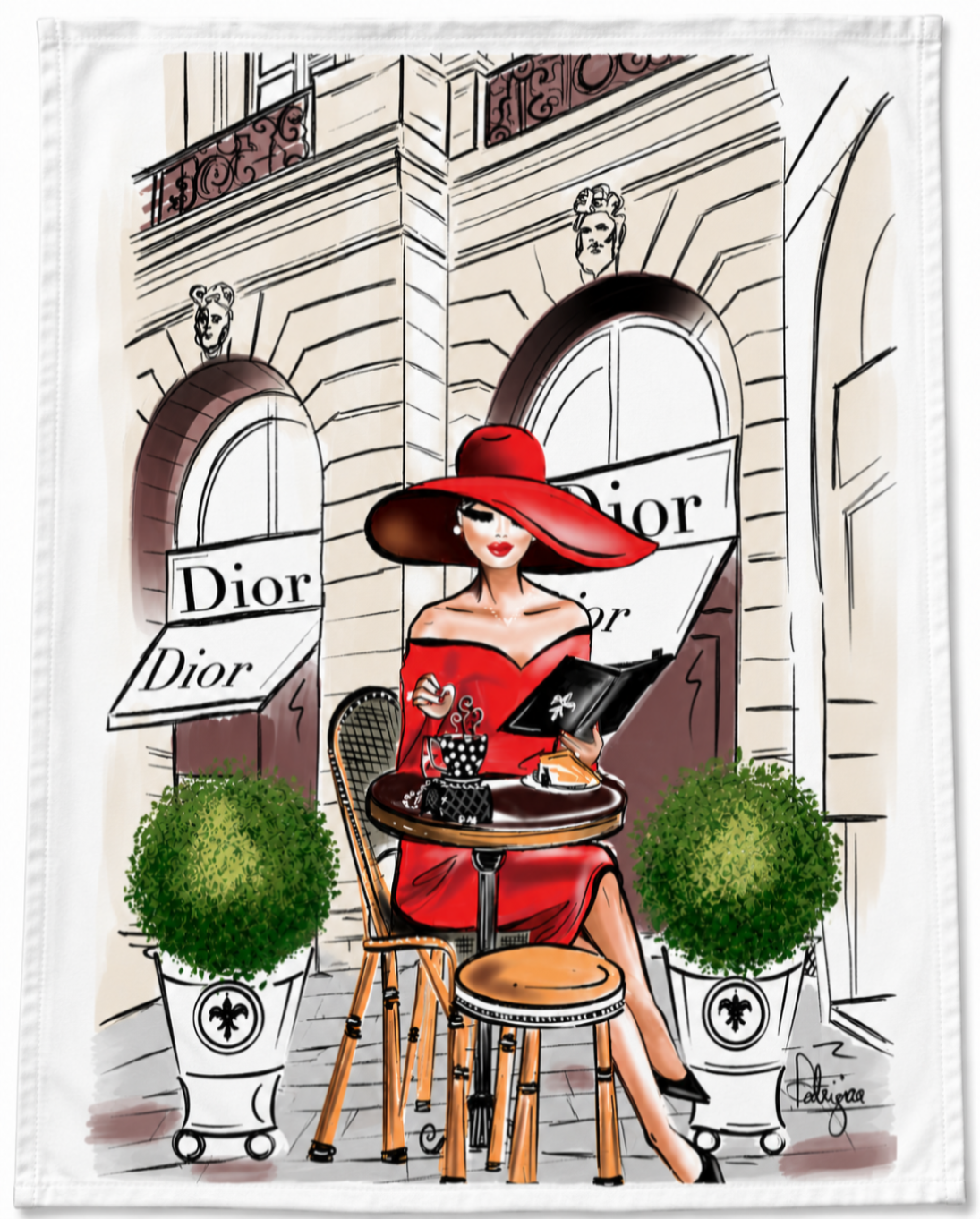 Tea Towel - Cafe Dior
