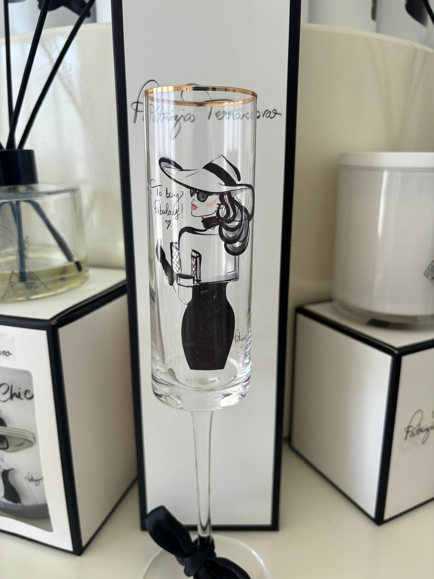 Glam Champagne Flute - "Dress Up"