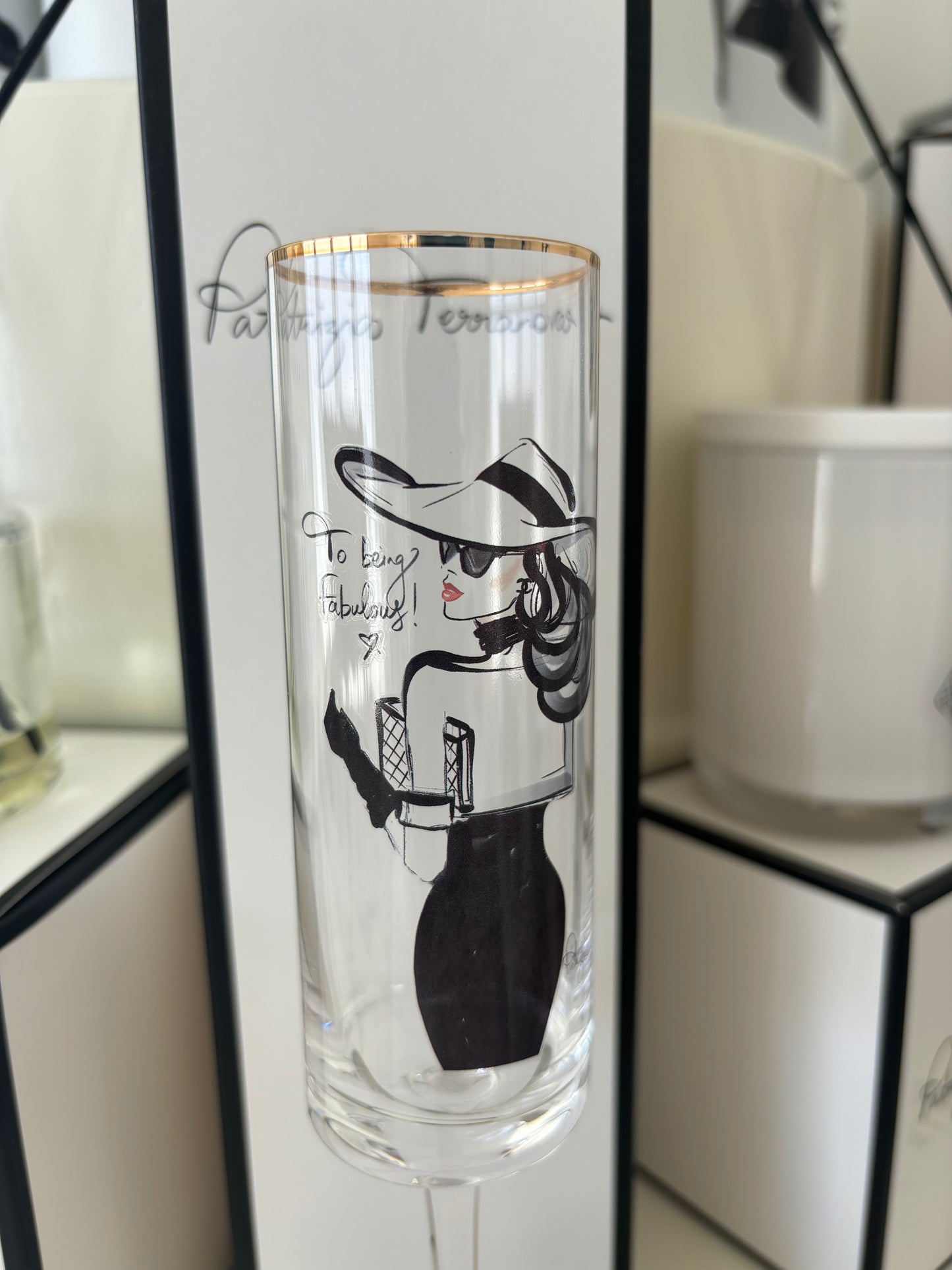 Glam Champagne Flute - "Dress Up"