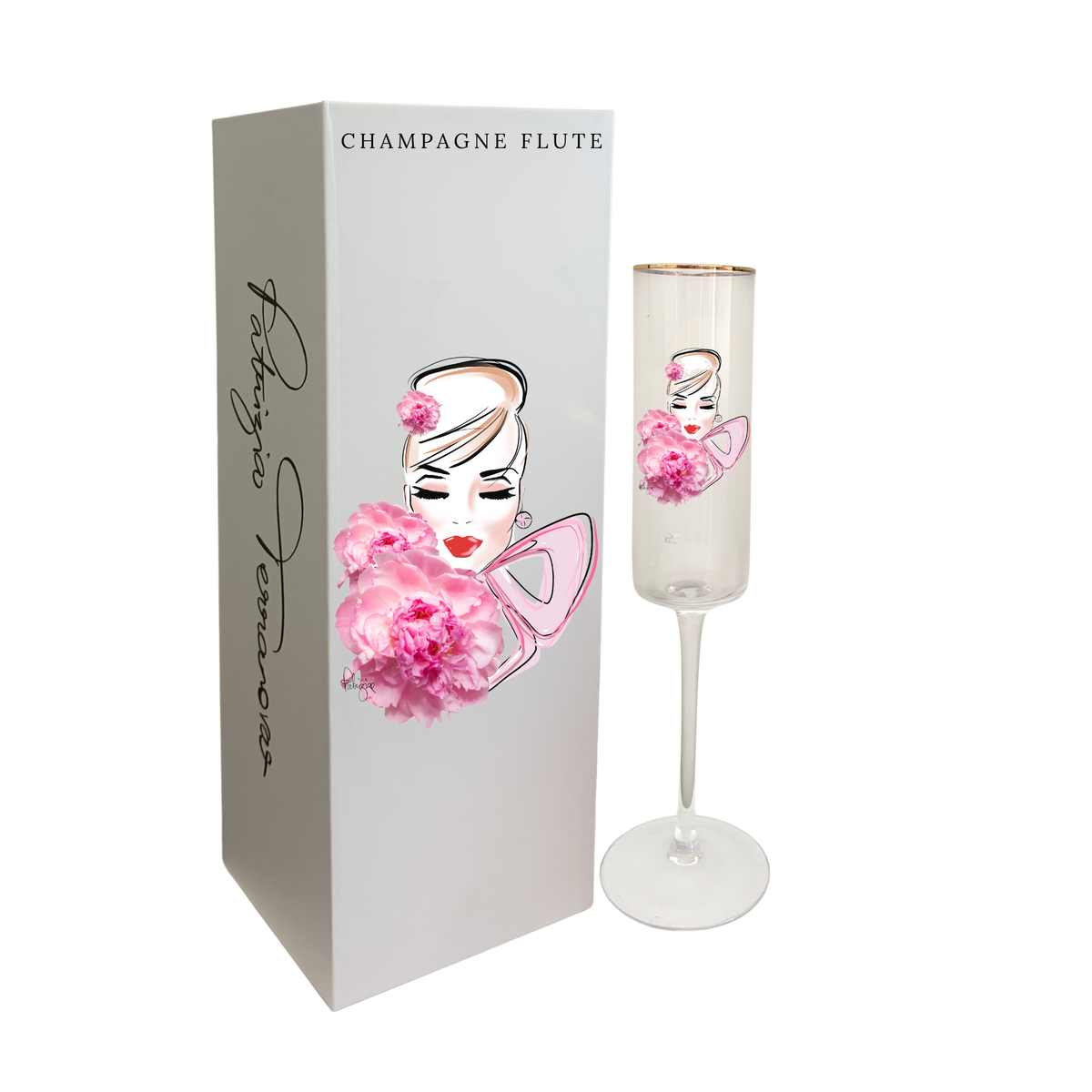 Glass Champagne Flute - Cherish