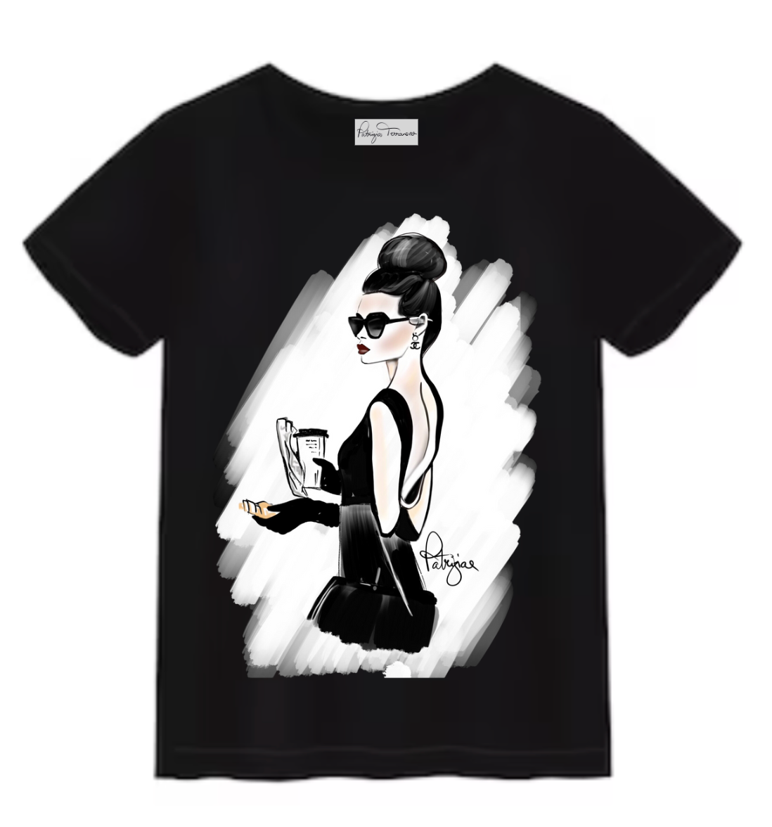T-shirt Glam - True Elegance - Noir