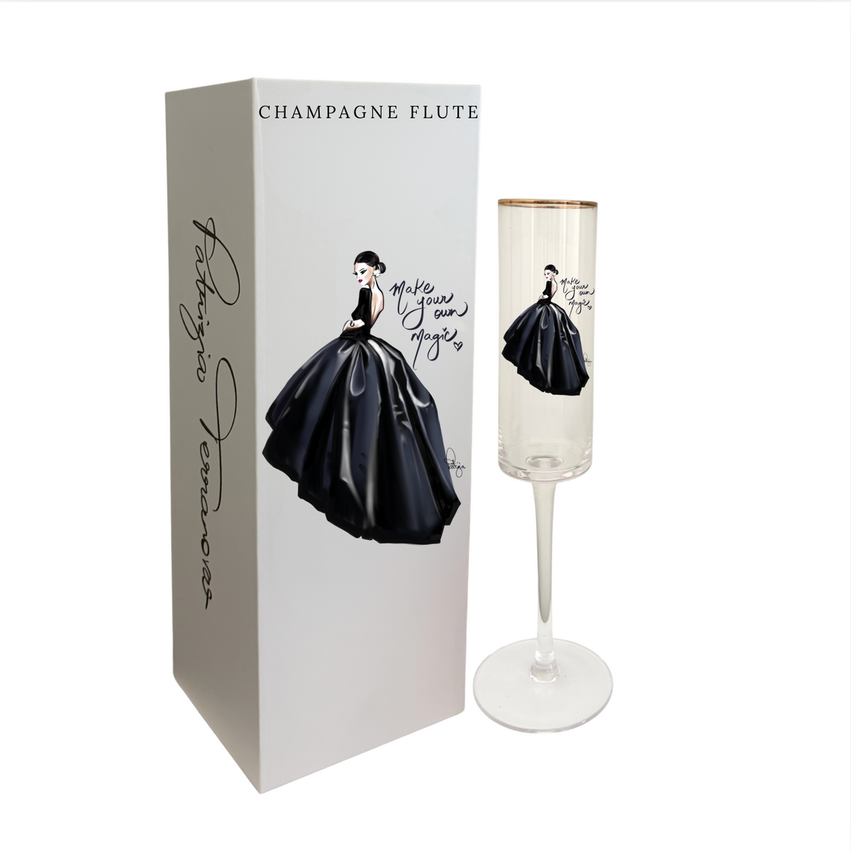 Glass Champagne Flute - Make Your Own Magic