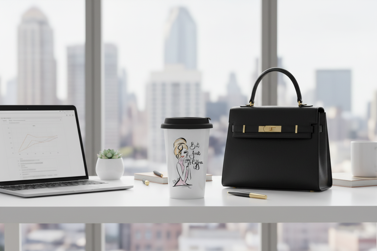 But First Coffee on desk