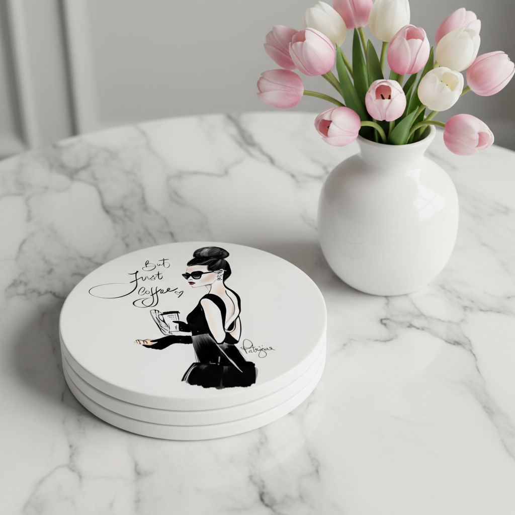 But Just Coffee Coasters Stacked Mockup