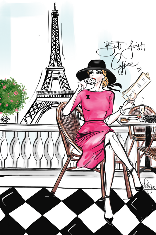 Art Print - Coffee & Croissants