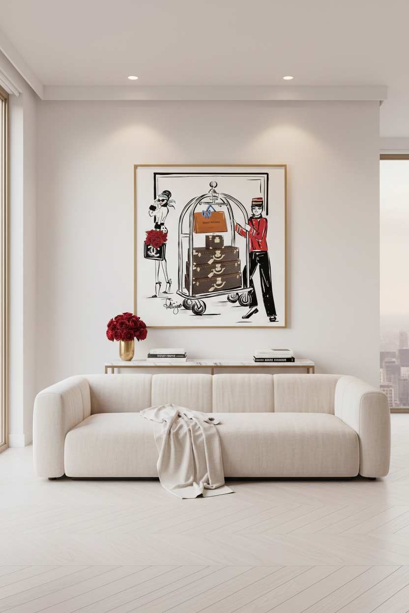 Concierge Art Print in Warm Minimal Penthouse