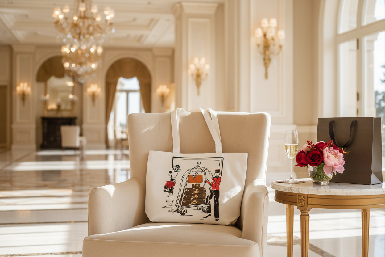 Hotel Bellboy Tote - grand hotel lifestyle shot
