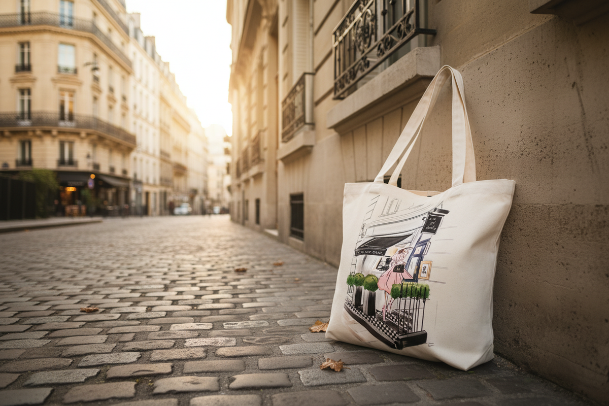 Tote Bag - La Vie Est Belle Parisian Street